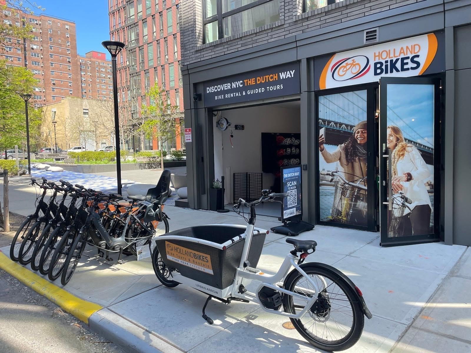 Fietsen voor de vestiging van Holland Bikes in New York.